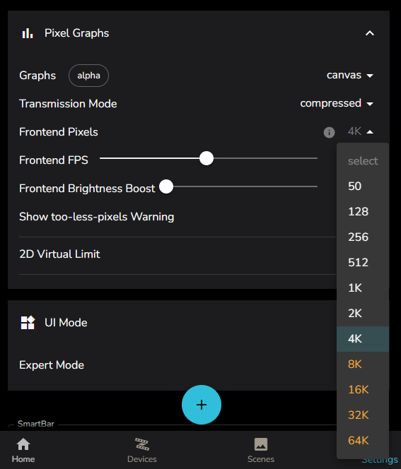frontend pixels slider