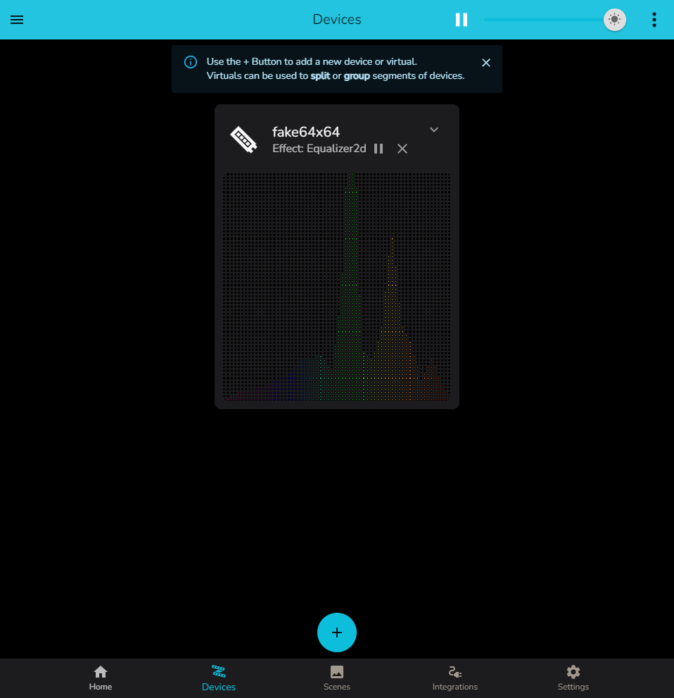 Matrix on devices page