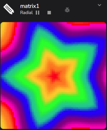 Radial pentangle