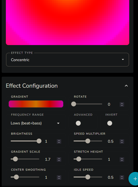 Concentric settings