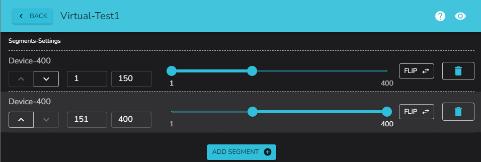 Adding a segment in the same device