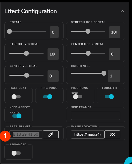 Setting the beat frames